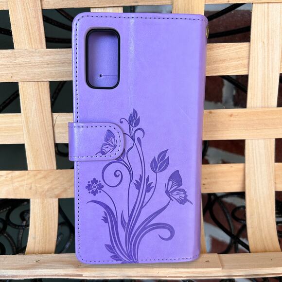 Phone Case Wallet Lavender Butterfly OnePlus Nord 6.5" Leather Cover LaCasse - Picture 4 of 13